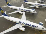 Aviones de Ryanair en una imagen de archivo.