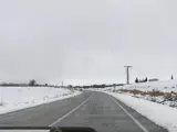Nieve, carretera, temporal, frío