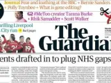 Primer ejemplar del diario británico 'The Guardian' con su nuevo formato más reducido.