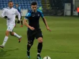 Cristian Ganea en un partido con el FC Viitorul.