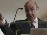 Guindos, durante la rueda de prensa en que se ha anunciado su candidatura al Banco Central Europeo (BCE):