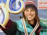 Queralt Castellet tras ganar la medalla de plata en el Mundial de Snowboard.