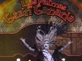 Drag La Tullida, con la fantasía '¡Ay, Fefa! Que los doce puntos son para?', ganador de la gala Drag Queen 2018, en el Carnaval de Las Palmas.