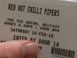 Entrada para el concierto del grupo gaitero 'Red Hot Chili Pipers'.