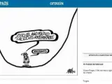 La última viñeta de Forges, publicada en 'El País' el mismo día de su muerte.