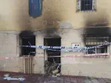 Valladolid.- Vivienda afectada por las llamas