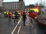 Hinchas del Olympique de Masella apuñalan a dos vigilantes de seguridad en San Mamés.