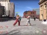 Ken y Ryu se enfrentan en plena calle gracias a la realidad aumentada.