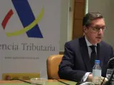 El director general de la Agencia Tributaria, Santiago Menéndez, expone en rueda de prensa los resultados de lucha contra el fraude fiscal de 2017.