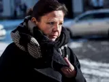 Betina Hald Engmark, abogada del acusado, a su llegada al tribunal de Copenhague (Dinamarca).