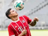 El colombiano James Rodríguez, con la camiseta del Bayern.