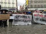 Manifestación de los estudiantes de la URJC en Sol.