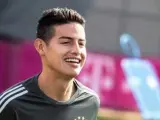 s Rodríguez, en un entrenamiento con el Bayern de Múnich.