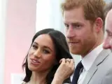 El príncipe Harry y su prometida, Meghan Markle, en el Foro de Juventud de la Commonwealth, en Londres (Reino Unido).