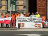 Manifestación de examinadores de tráfico del pasado sábado en Vizcaya.