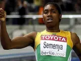 Caster Semenya durante el Mundial de atletismo de Berlín 2009.