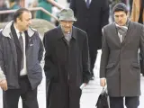 Simón Viñals Pérez y Carlos Viñals Larruga a su llegada al juicio.