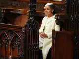 Doria Ragland, madre de la novia, emocionada en el enlace de su hija.