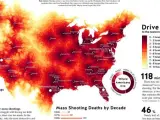 Mapa de los tiroteos masivos en Estados Unidos.
