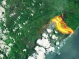 Imágenes del volcán Kilauea desde el espacio.