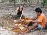 Preparación de ayahuasca en Perú.