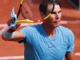 Rafa Nadal, tras su partido ante Gasquet en Roland Garros.