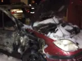 Valladolid.- Uno de los coches afectados por las llamas
