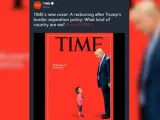 Portada de Time con el montaje de Trump y la niña hondureña llorando.