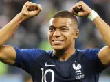 Kylian Mbappé, delantero de Francia, en la semifinal del Mundial de Rusia 2018 contra Bélgica.