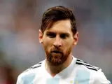 Leo Messi, con la camiseta de la selección de Argentina.