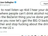 Tuit Liam Gallagher