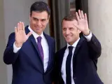 Sánchez en París con Macron.