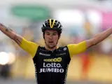 Roglic en su victoria en la decimonovena etapa