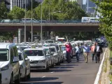 Huelga de taxi en Madrid