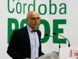 Antonio Hurtado en la sede del PSOE de Córdoba