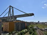 Fotografía del puente Morandi en Génova.