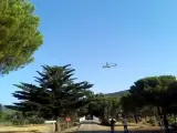 Pedro Sánchez llega en helicóptero a Quintos de Mora (Toledo).