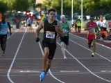 Bruno Hortelano gana la carrera de 100 metros en Getafe.