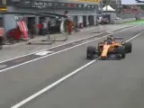 Fernando Alonso abandona en el GP de Italia de Fórmula 1.