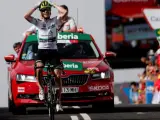 El estadounidense Ben King, triunfador en la etapa de la Vuelta que acabó en la Covatilla.