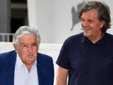 El cineasta Emir Kusturica y el expresidente uruguayo José Mujica, en el Festival de Venecia.