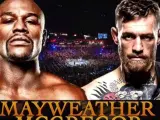 Cartel promocional de la pelea entre Floyd Mayweather Jr. y Conor McGregor.