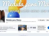 Página de Facebook de la plataforma Una médula para Mateo.