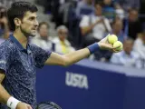 Djokovic, en la final del US Open.