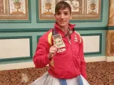 Sandra Sánchez, con el oro en las Vegas.