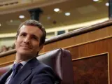 Pablo Casado, durante la sesión de control en el Congreso.