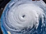 El huracán Florence, desde la Estación Espacial.