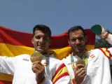 Toro y Craviotto, en el podio olímpico de Río 2016.