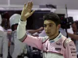 Esteban Ocon, piloto de Force India, tras su abandono en el GP de Singapur.
