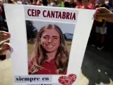 Concentración en la localidad cántabra de Puente San Miguel, con motivo de la trágica muerte de la golfista Celia Barquín en EEUU.
